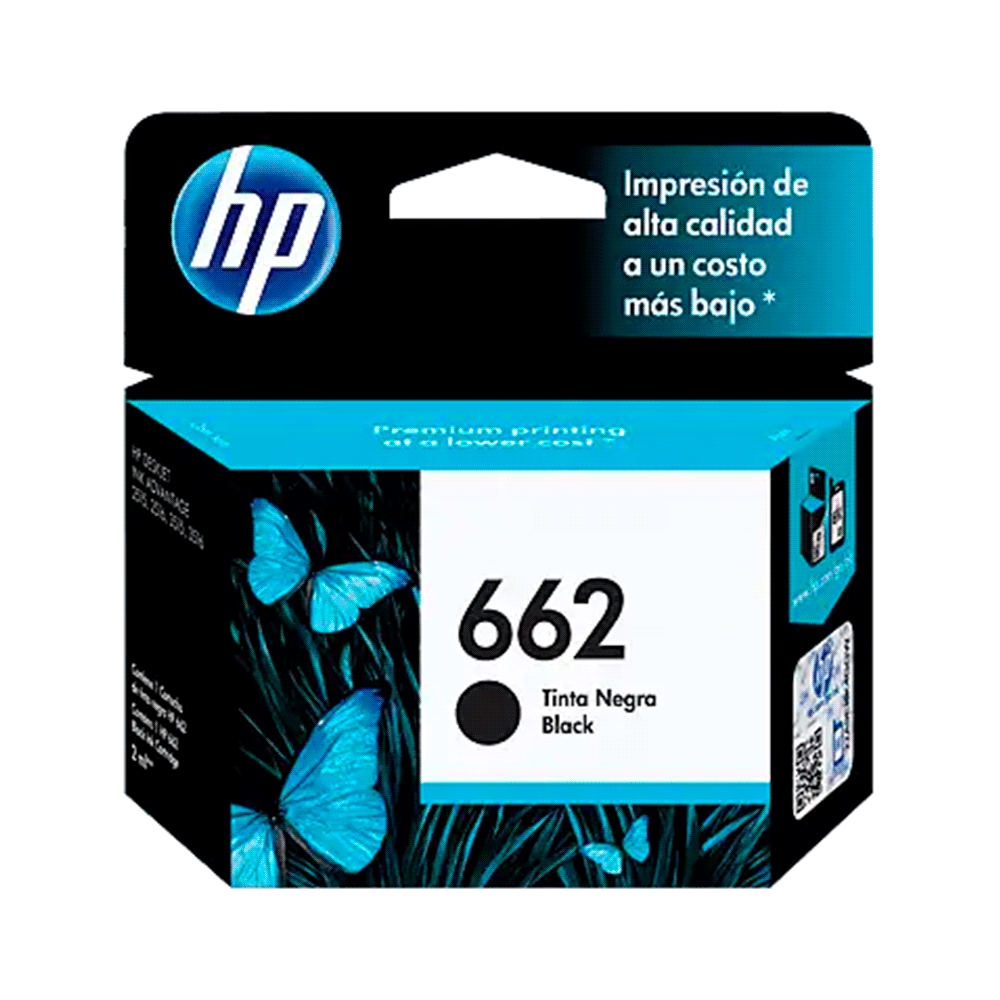 Tinta hp 662 negro cz103al 2ml