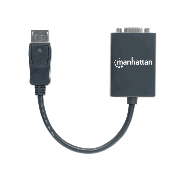 Convertidor dp-vga 15cm 151962 hd/154mhz/144mhz/60hz negro bolsa