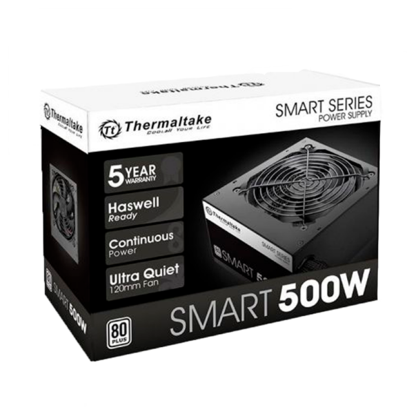 Fuente thermaltake smart 500w 80 plus white ps-spd-0500npcwus-w