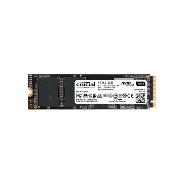 Ssd m.2 pcie 500gb crucial p1 3d nand nvme ct500p1ssd8