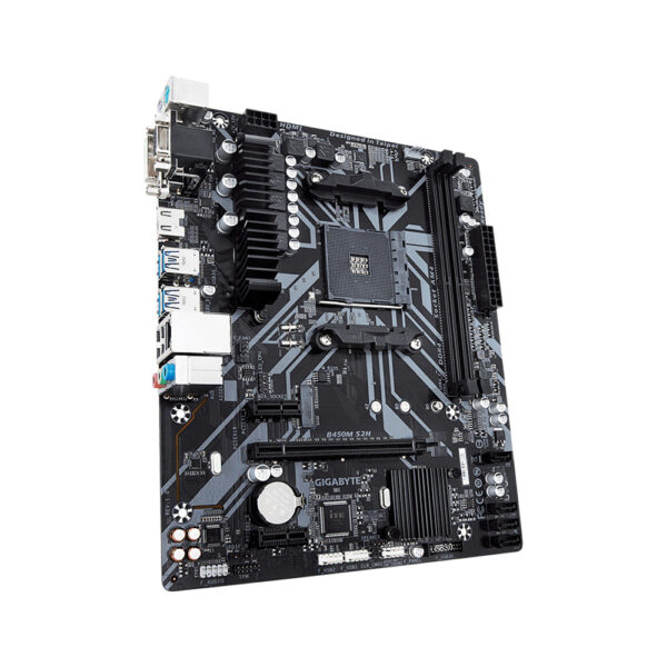 Placa madre gigabyte am4 b450m-s2h v/s/r/hdmi/dvi/m2/ddr4/matx/rgb