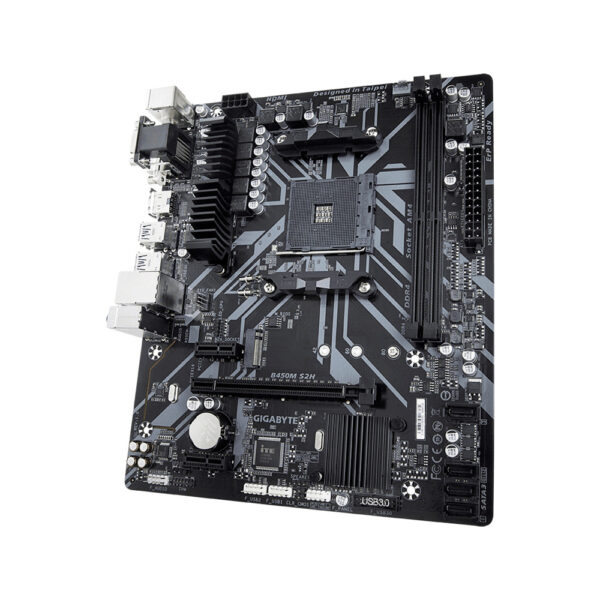 Placa madre gigabyte am4 b450m-s2h v/s/r/hdmi/dvi/m2/ddr4/matx/rgb