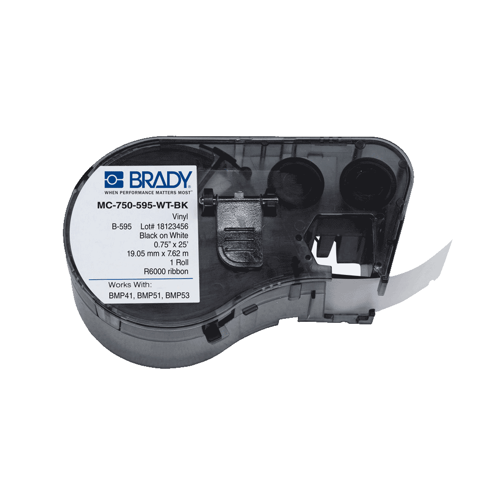 Consumible brady cart.bmp41-(143372) vin.ind.out-bl-19,05 mm x 7,62 metros