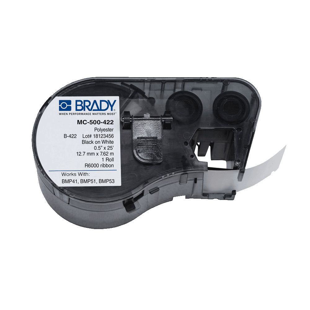 Consumible brady cart.bmp41-(143242) polyest-bl-12,70 mm x 7,60 metros