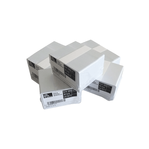 Tarjeta id pvc blanca 104523-111 pack 500pcs 30mil zebra