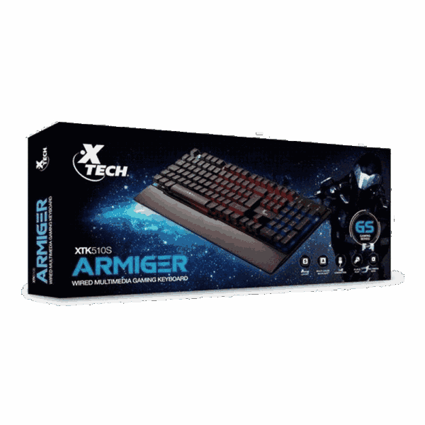 Teclado gamer usb xtk-510s xtech multicolor multimedia esp/negro - Imagen 3