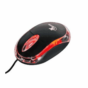 Mouse xtech usb xtm-195 1000dpi/3d 3 boton/ negro c/ led rojo