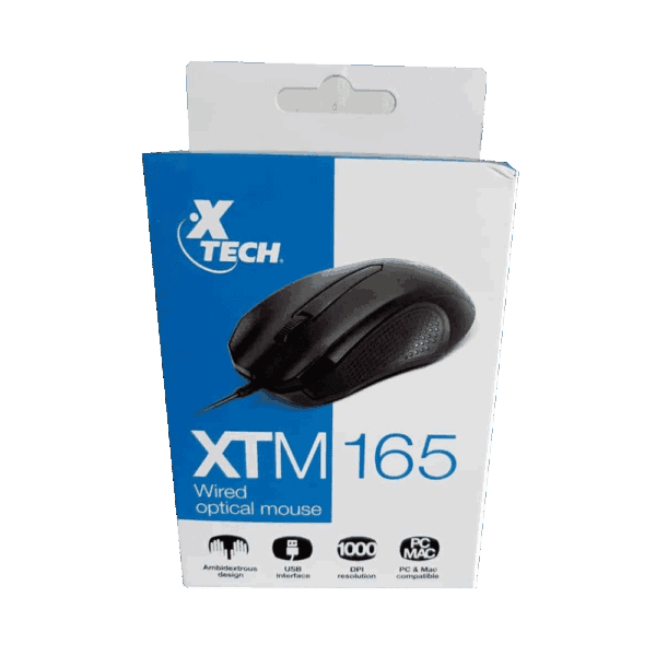 Mouse xtech usb xtm-165 1000dpi/3d negro - Imagen 2