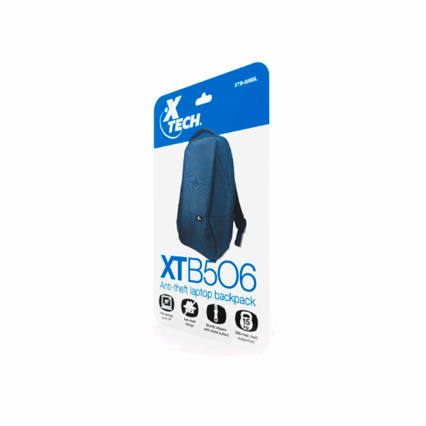 Mochila xtech antirrobo 16" xtb-506gy gris - Imagen 3