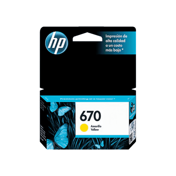 Tinta hp 670 yellow cz116al ***