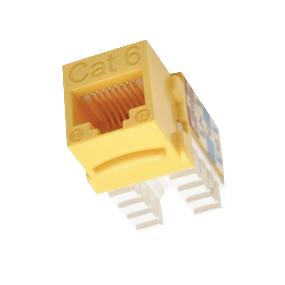 Conector rj45 hembra lanpro cat.6 amar. lp-xc6pusyl