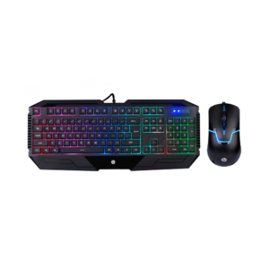 Teclado con mouse hp gamer usb gk1100 multimedia retroiluminado/español/negro