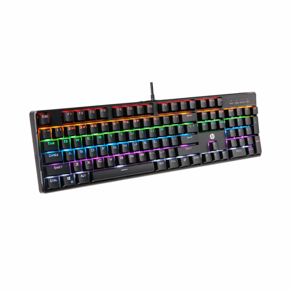 Teclado gamer usb gk320 hp mecanico retroiluminado/español/ negro - Imagen 2