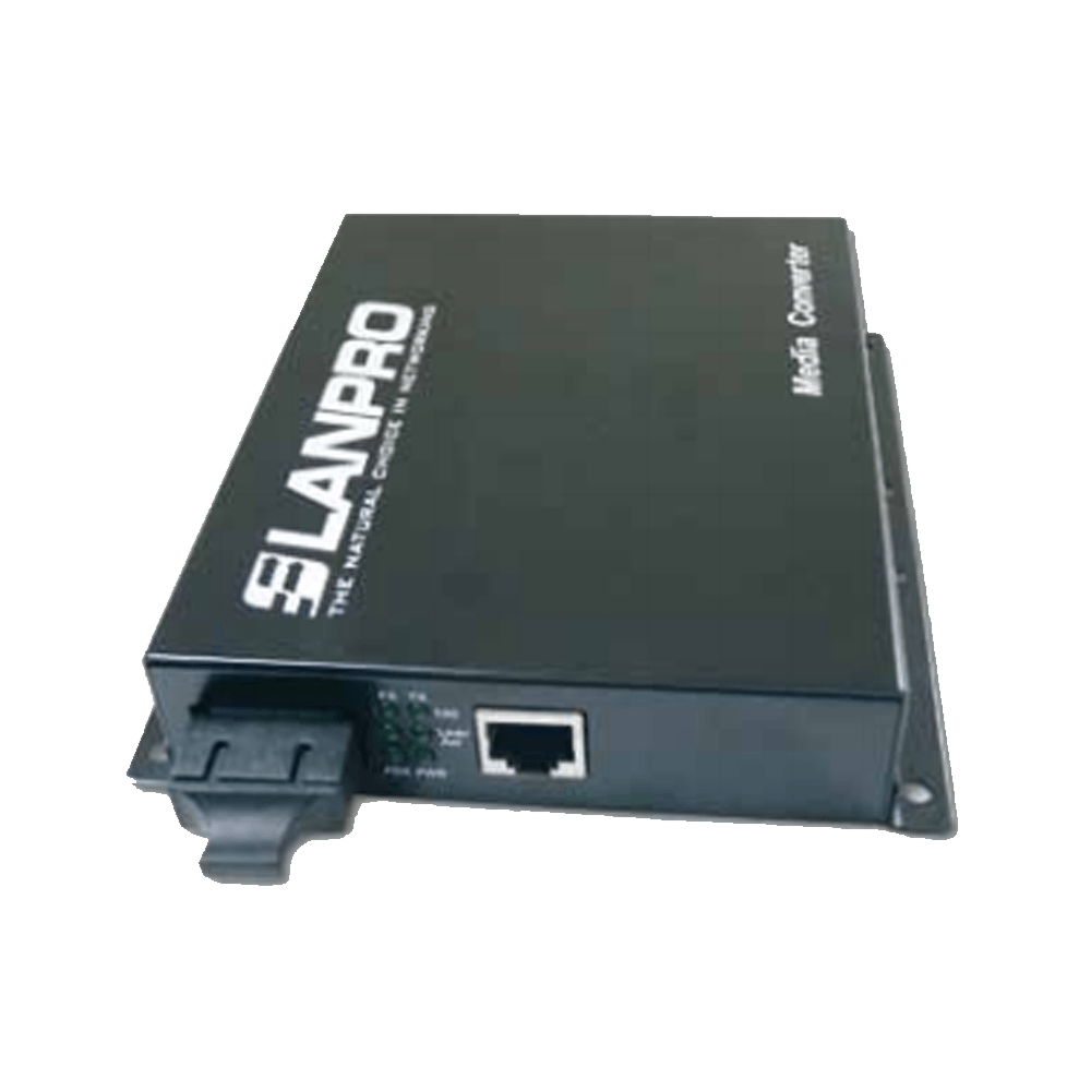 Media converter de fibra optica lanpro sm sc x 20 kms lp-icf2100-20