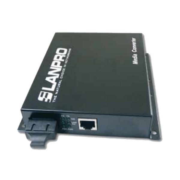 Meida converter de fibra optica lanpro sm sc x 40 kms (par)