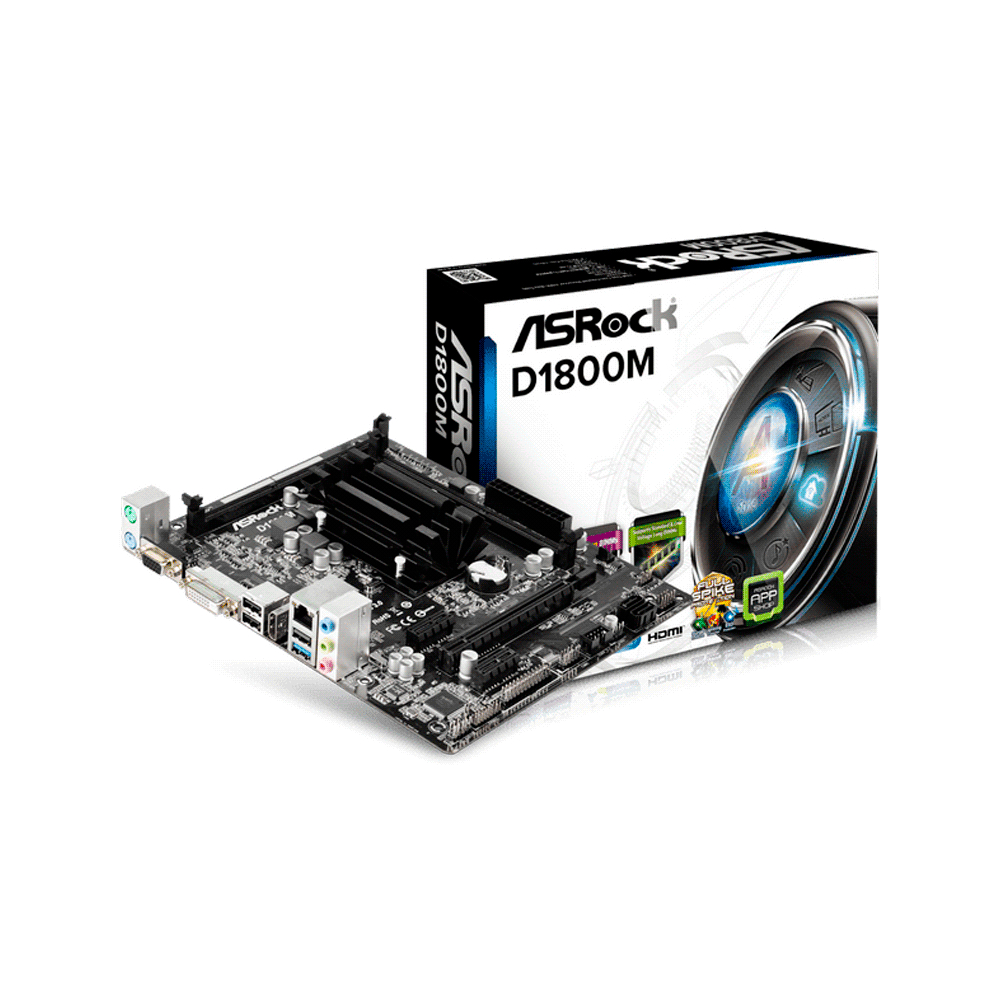 Placa madre + procesador asrock d1800m dc 2.41/v /s /r /hdmi /dvi /ddr3 /usb3.0 /matx