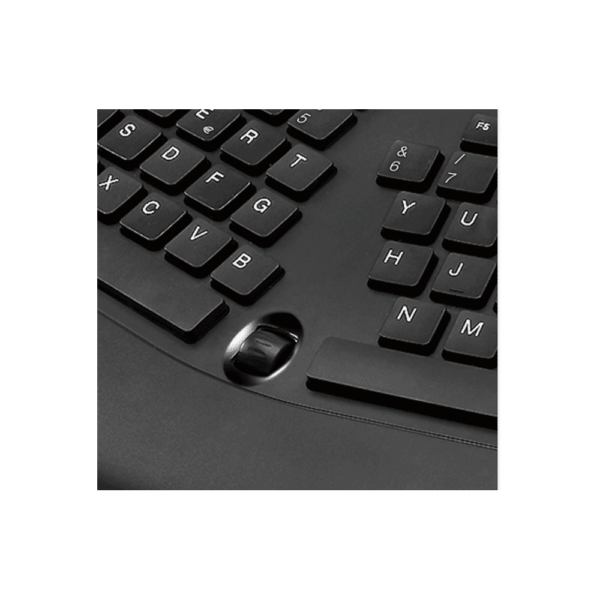Teclado con mouse ergonomico wireles klip kbk-500 majestik wireless duo español negro