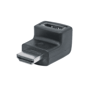 Adaptador hdmi h/m 353502 4k angulo de 90° hacia abajo negro bolsa