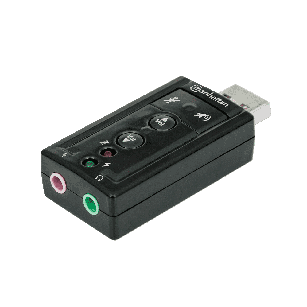Adaptador fone+mic/usb 2.0 152341 3d virtual de 7.1 canales/ control de volumen/ 3.5mm