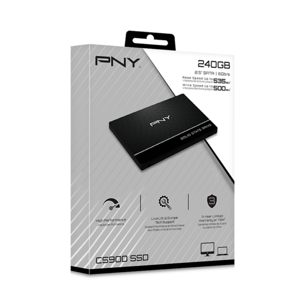 Ssd sata3 240gb pny cs900 ssd7cs900-240-rb