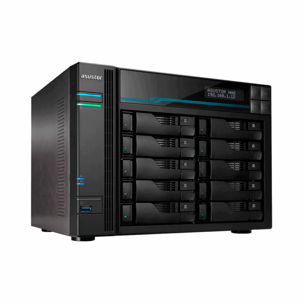 Almacenamiento nas asustor as6510t qc2.1/10bay/8gb/2 m.2/4-gblan/2usb3.2 - Imagen 2
