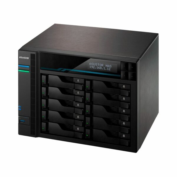 Almacenamiento nas asustor as6510t qc2.1/10bay/8gb/2 m.2/4-gblan/2usb3.2 - Imagen 3