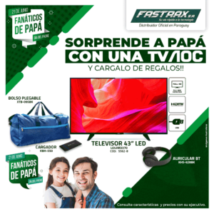 Televisor 43" aoc le43m3370 kit+carg kbh-550+bolso xtb-095bl+fone+m khs-628bk