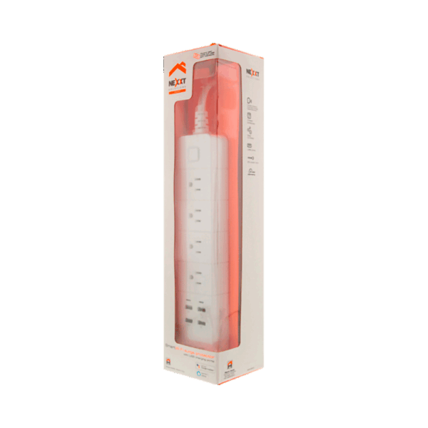 Filtro de linea iot nexxt de 4 tomas nema + 4 usb/15a/bivolt/1.8m nhp-e610 - Imagen 3