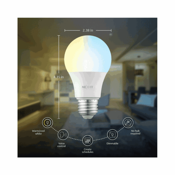 Foco iot nexxt blanco calida/fria 220v 9w a19 e26/27 nhb-w120 - Imagen 3