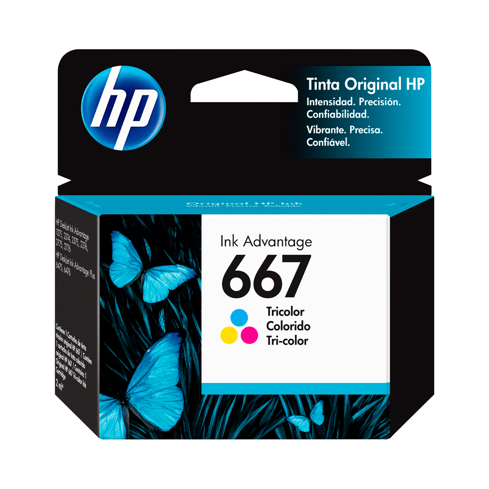 Tinta hp 667 color 3ym78al dj 2775 2ml