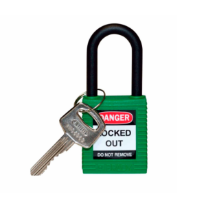Candado brady de nylon verde p/ bloqueo (123326) y2694795
