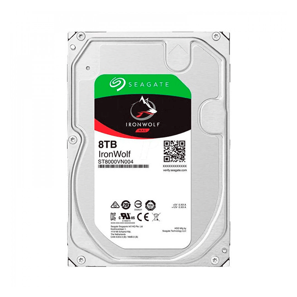 Disco duro sata3 8tb seagate 7200rpm 256mb ironwolf nas st8000vn004