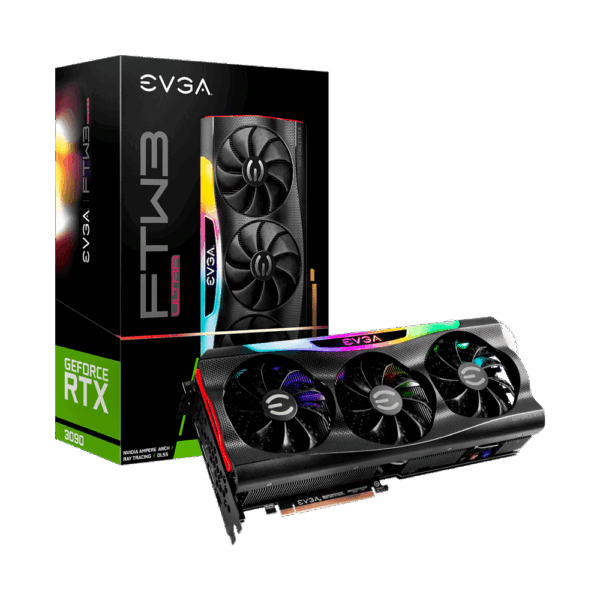 Placa de video evga rtx3090 ftw3 ultra gaming 24gb gddr6x 24g-p5-3987-kr led argb