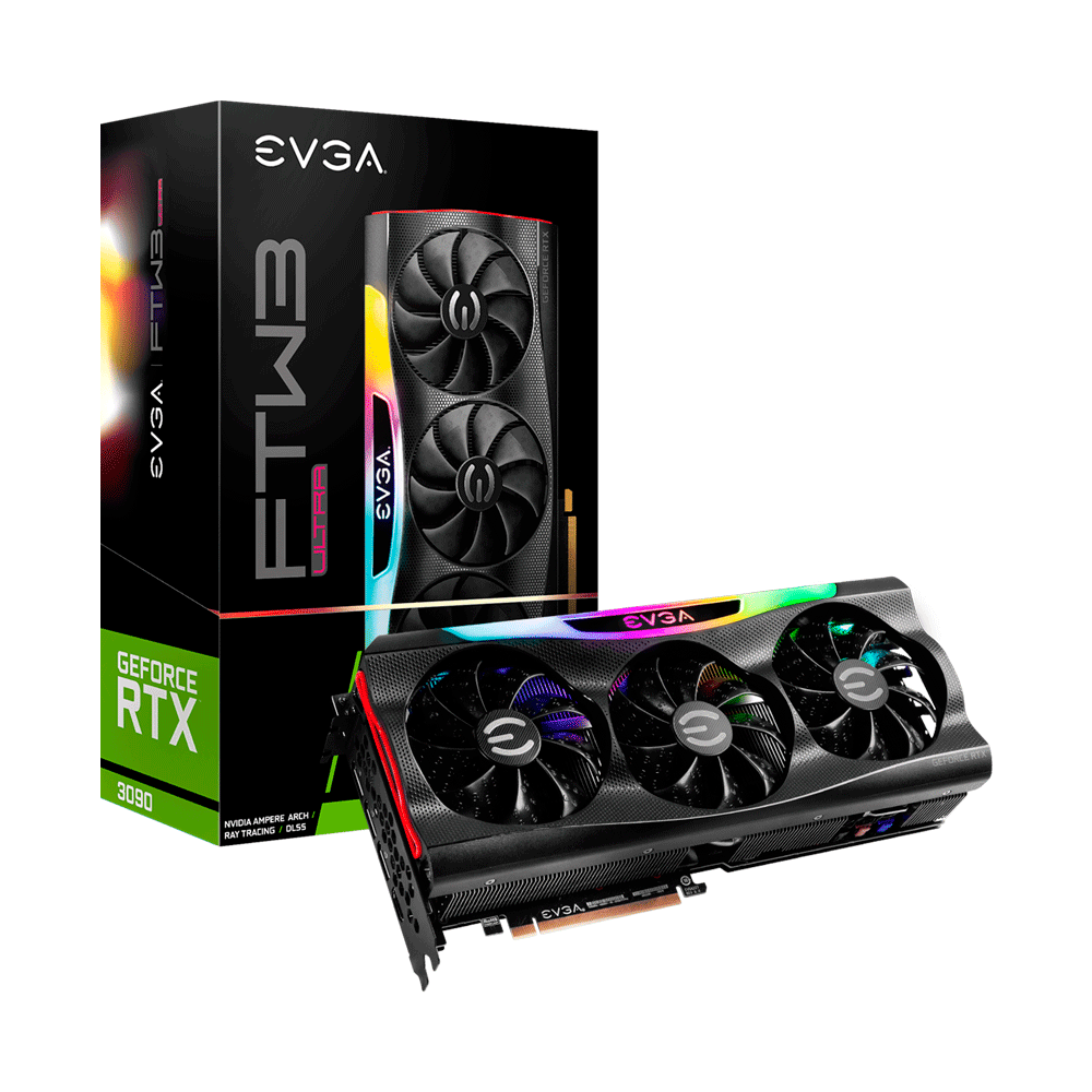 Placa de video evga rtx3090 ftw3 ultra gaming 24gb ddr6x 24g-p5-3987-kr led argb