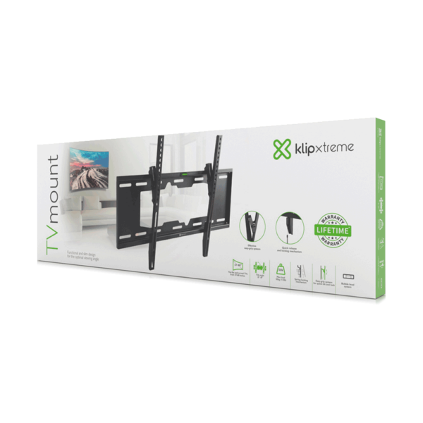 Soporte p/tv klip ktm-352 37" a 80" 50kg inclinable/pared/negro - Imagen 5
