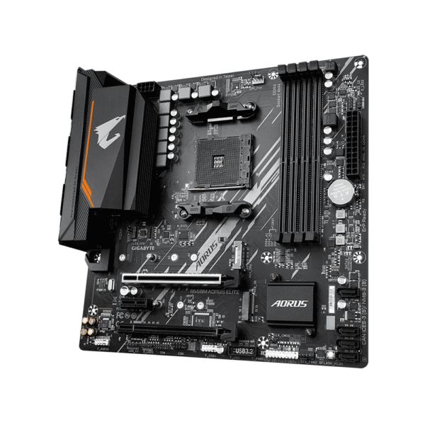Placa madre gigabyte am4 b550m aorus elite s/r/hdmi/dvi/2m2/ddr4/usb3.2/matx