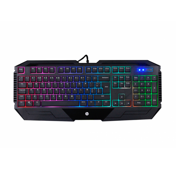 Teclado gamer usb hp k110 retroiluminado español/ negro