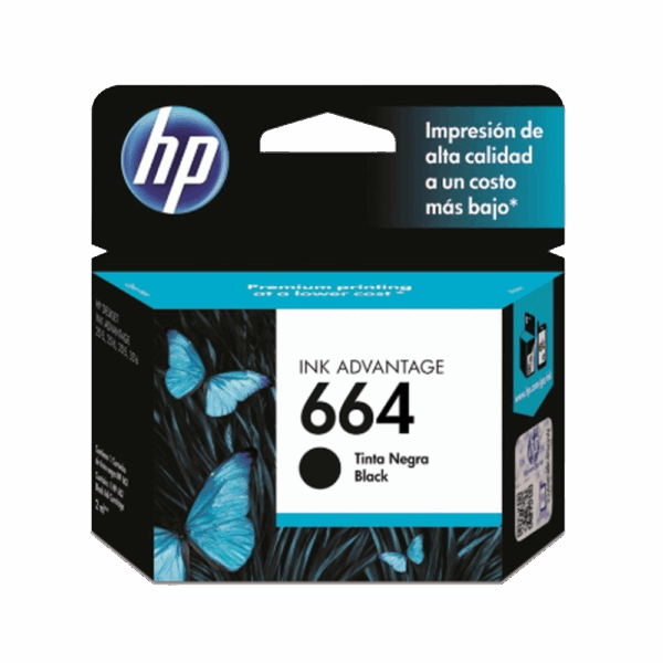 Tinta hp 664 negro f6v29al dj 2135 2ml
