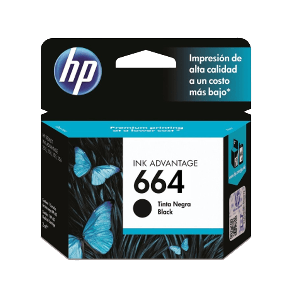 Tinta hp 664 negro f6v29al dj 2135 2ml