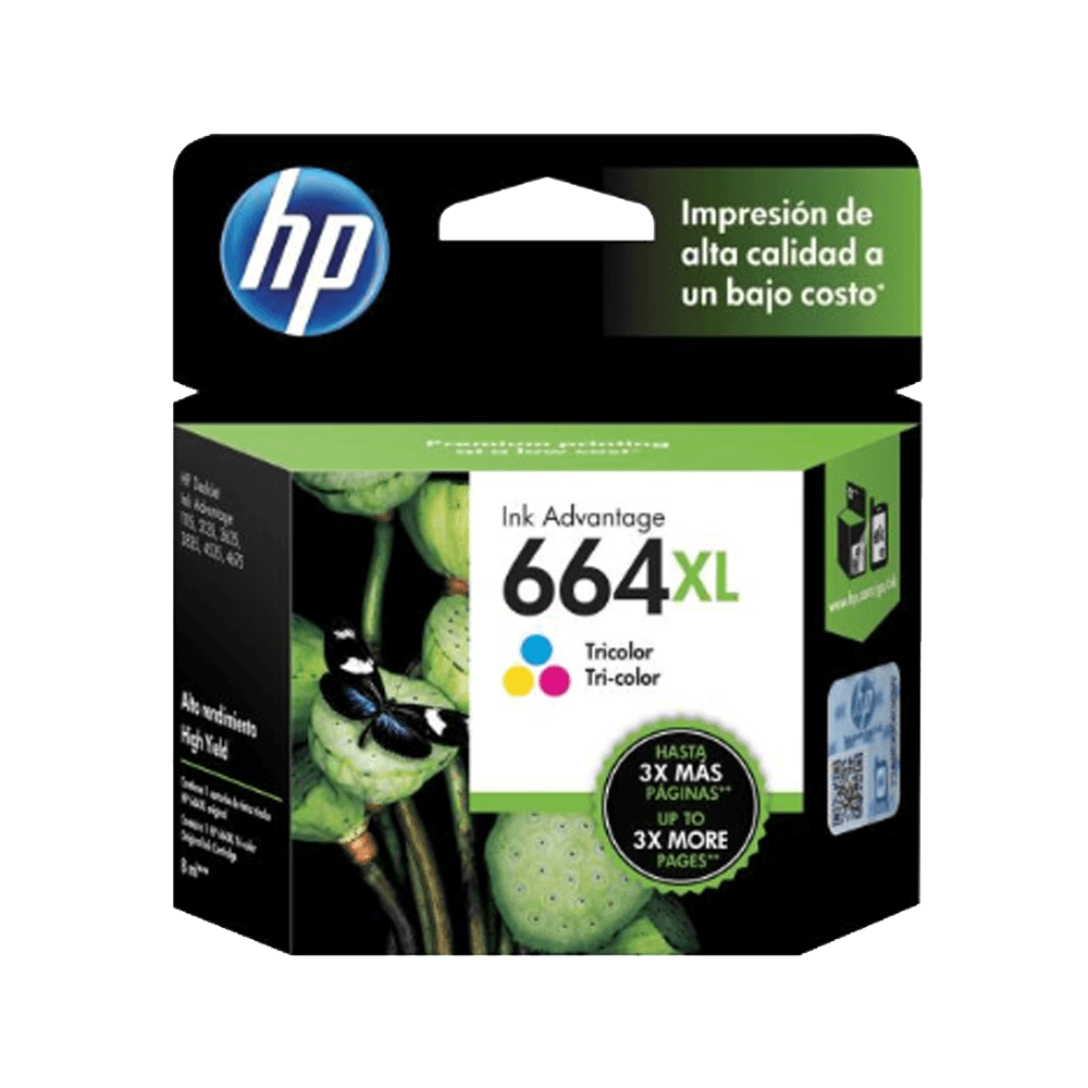 Tinta hp 664xl color f6v30al 8ml