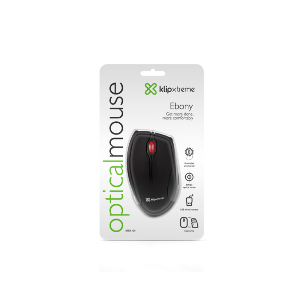 Mouse klip usb kmo-104 800dpi/negro - Imagen 5