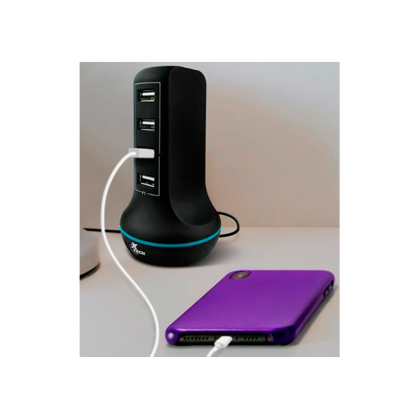 Estacion de carga con 4 puertos usb 3.0 xtech xta-195 negro
