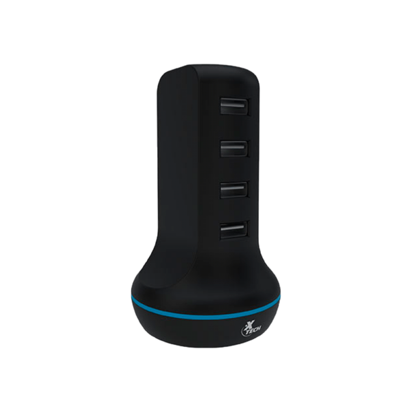 Estacion de carga con 4 puertos usb 3.0 xtech xta-195 negro