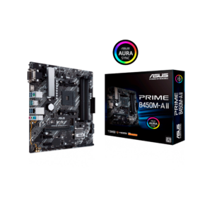 Placa madre asus am4 prime b450m-a ii v/s/r/hdmi/dvi/m2/dd4/usb3.2/matx/rgb