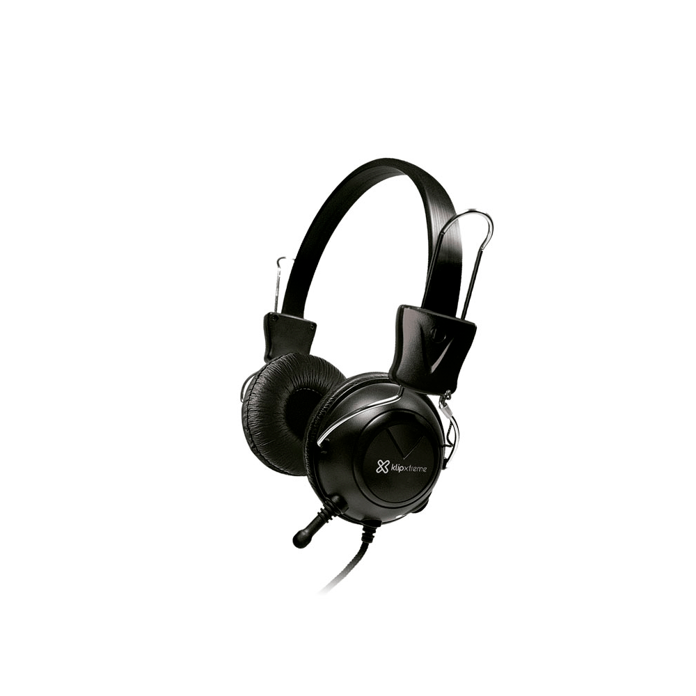 Headset ksh-320 stereo with mic klip c/cont vol/3.5mm/2 jack/negro