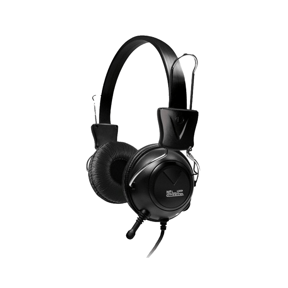 Headset ksh-320 stereo with mic klip c/cont vol/3.5mm/2 jack/negro