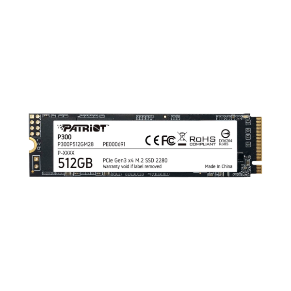 Ssd m.2 pcie 512gb patriot nvme p300p512gm28 1700/1100
