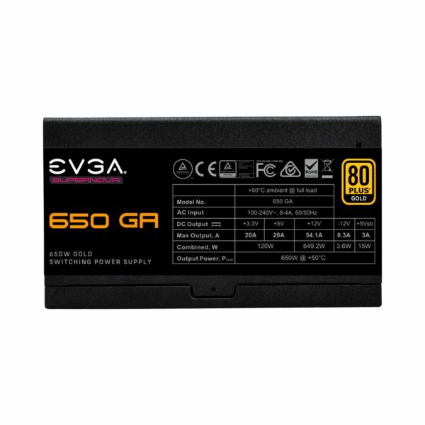 Fuente evga 650w supernova ga 80plus gold modular 220-ga-0650-x1 - Imagen 2