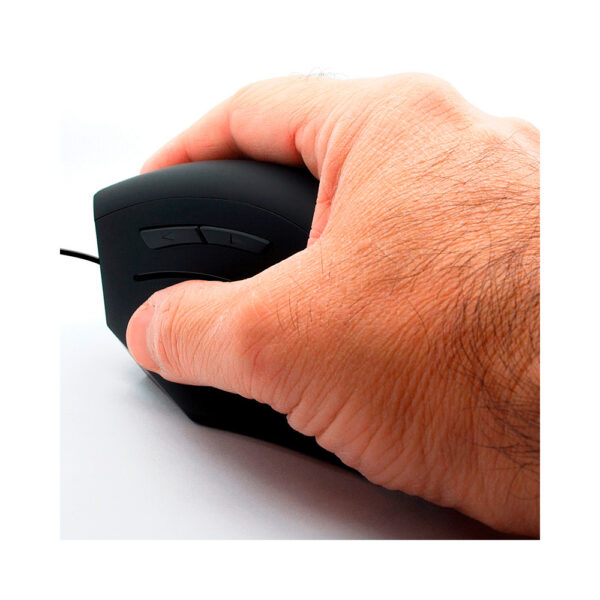 Mouse ergonomico usb klip kmo-505 krest 1600dpi/6 bot/diestro/negro