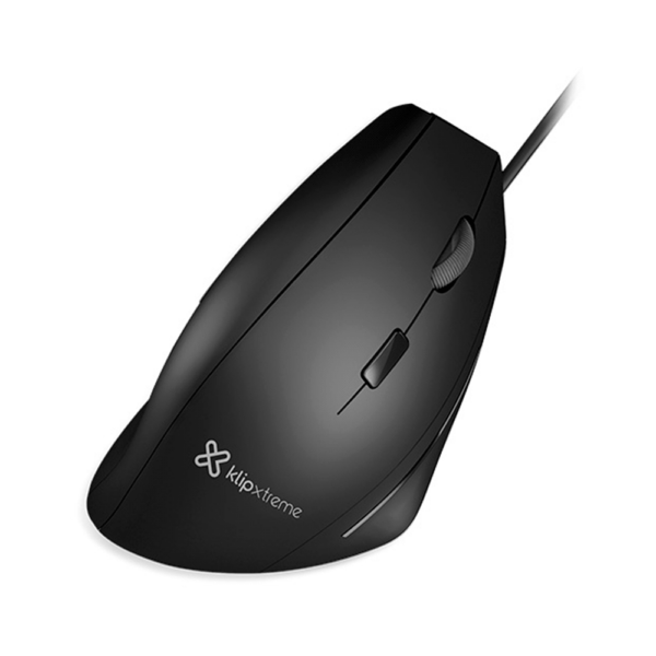 Mouse ergonomico usb klip kmo-505 krest 1600dpi/6 bot/diestro/negro